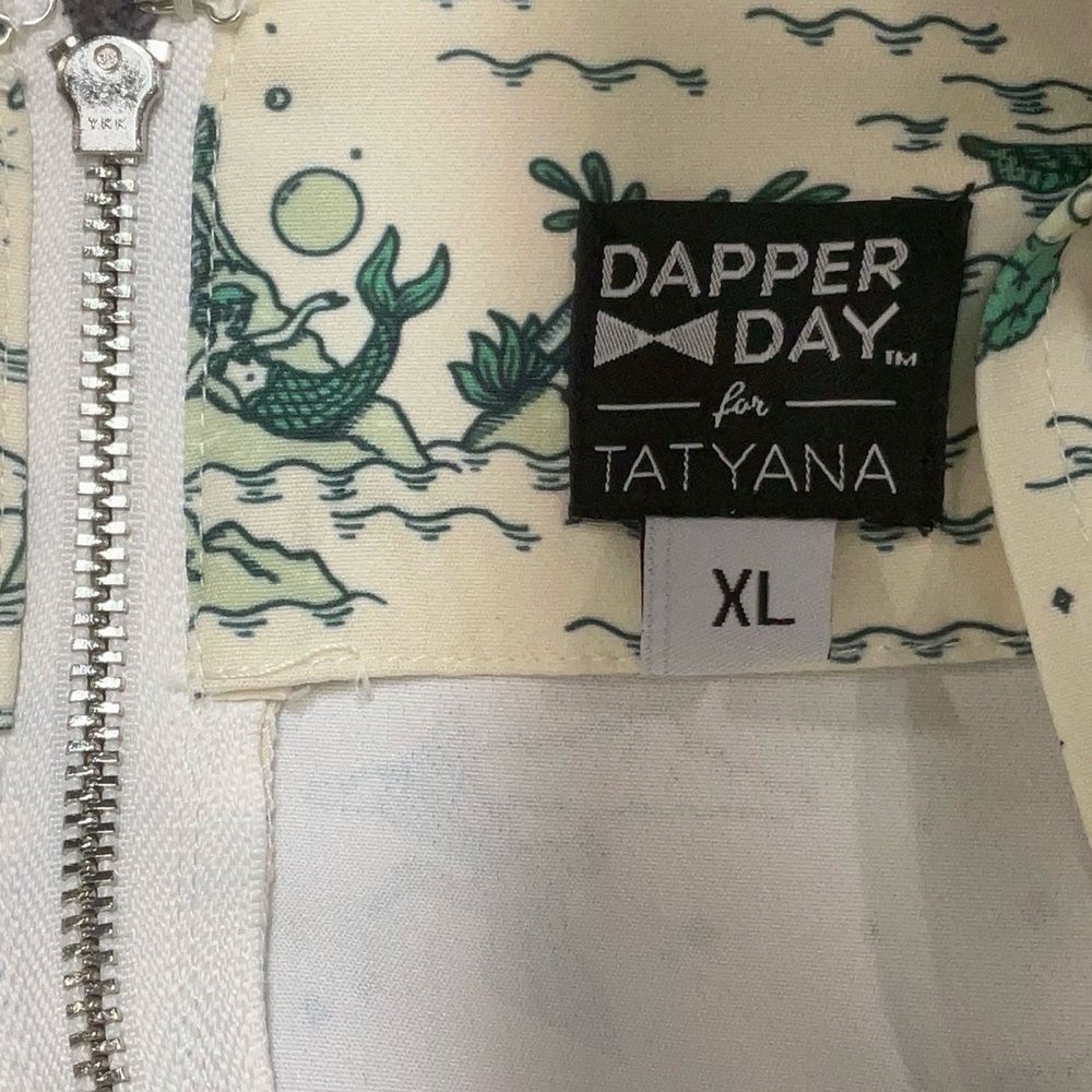 DAPPER DAY FOR TATYANA Neverland Toile Pinafore 50s Disney Dress Size XL VGUC - Picture 3 of 4